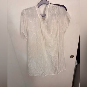 Torrid size 4 white high neck blouse. NWT.